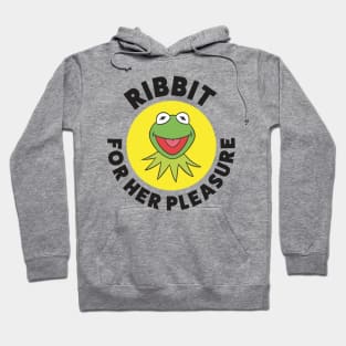 Ribbit ... For Her Pleasure (Black) Hoodie